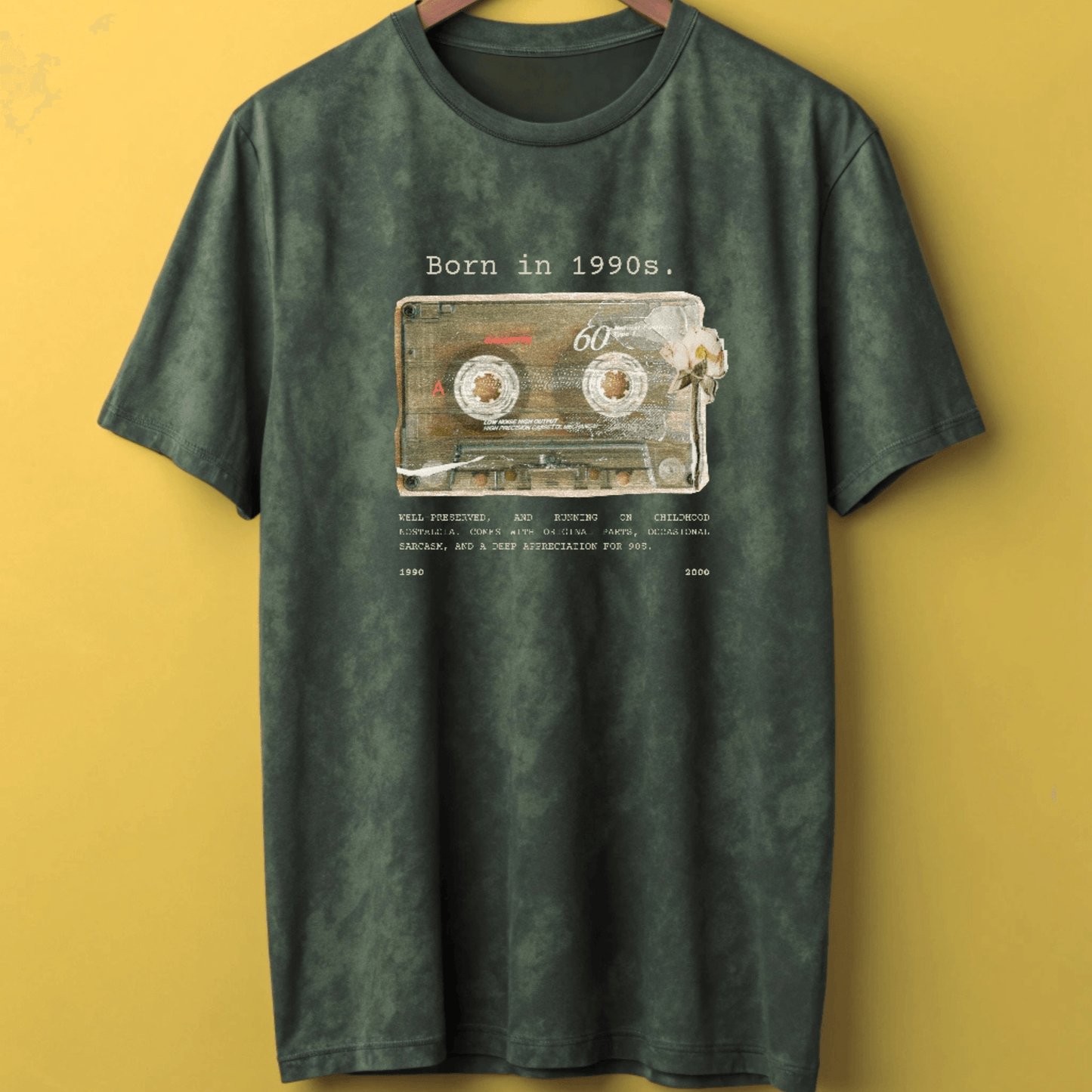 Women’s Acid Wash Oversized Pack of 2 – Stay Positive & Born in the 90s | Premium Festive Gift Set