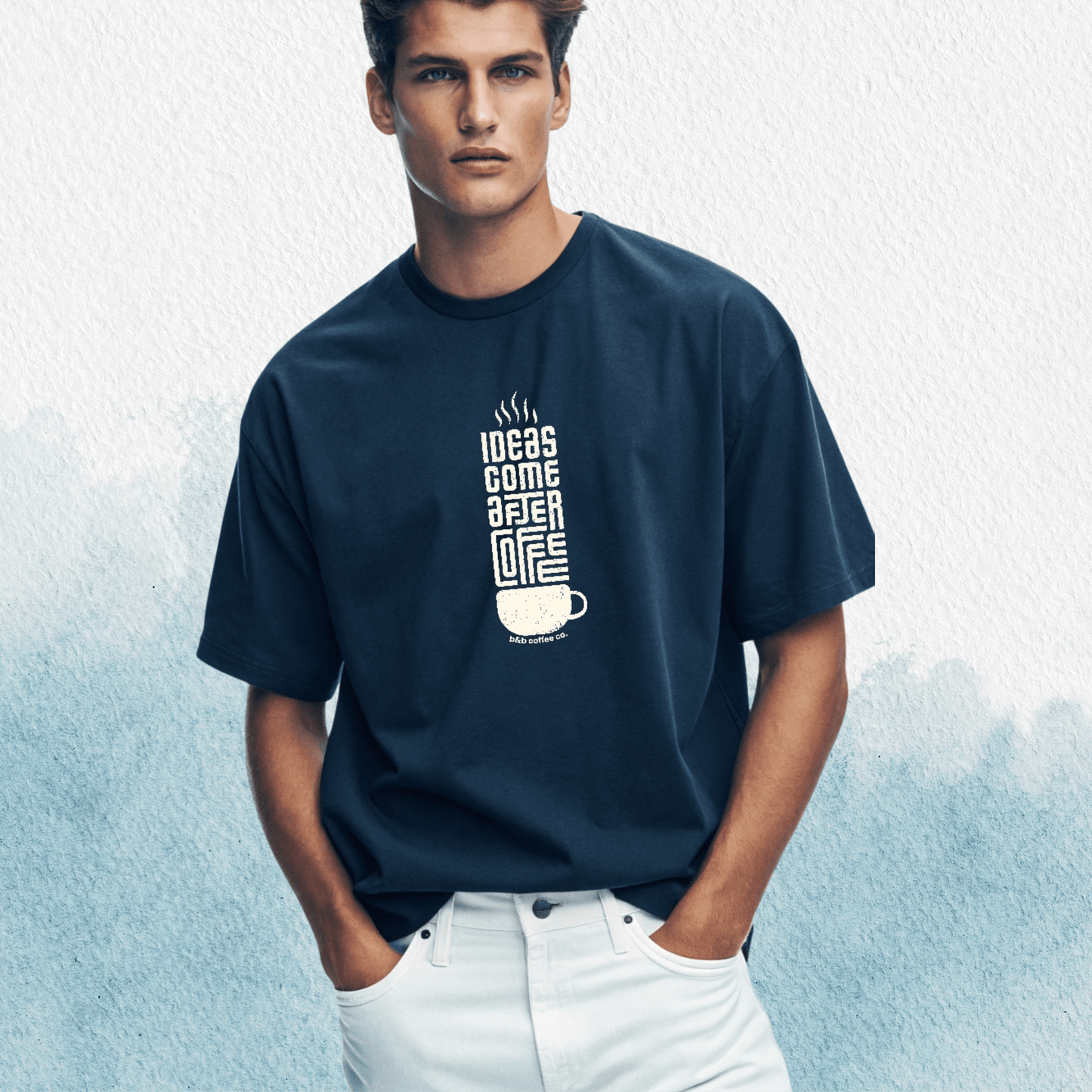 Ideas After Coffee – Oversized 100% Cotton T-Shirt