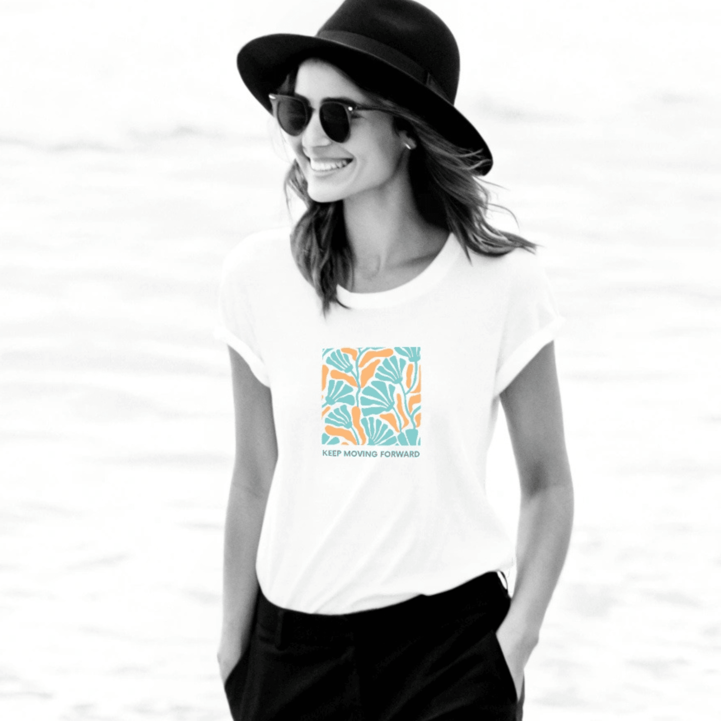 Keep Moving Forward Supima Cotton T-Shirt – Women’s Motivational Tee
