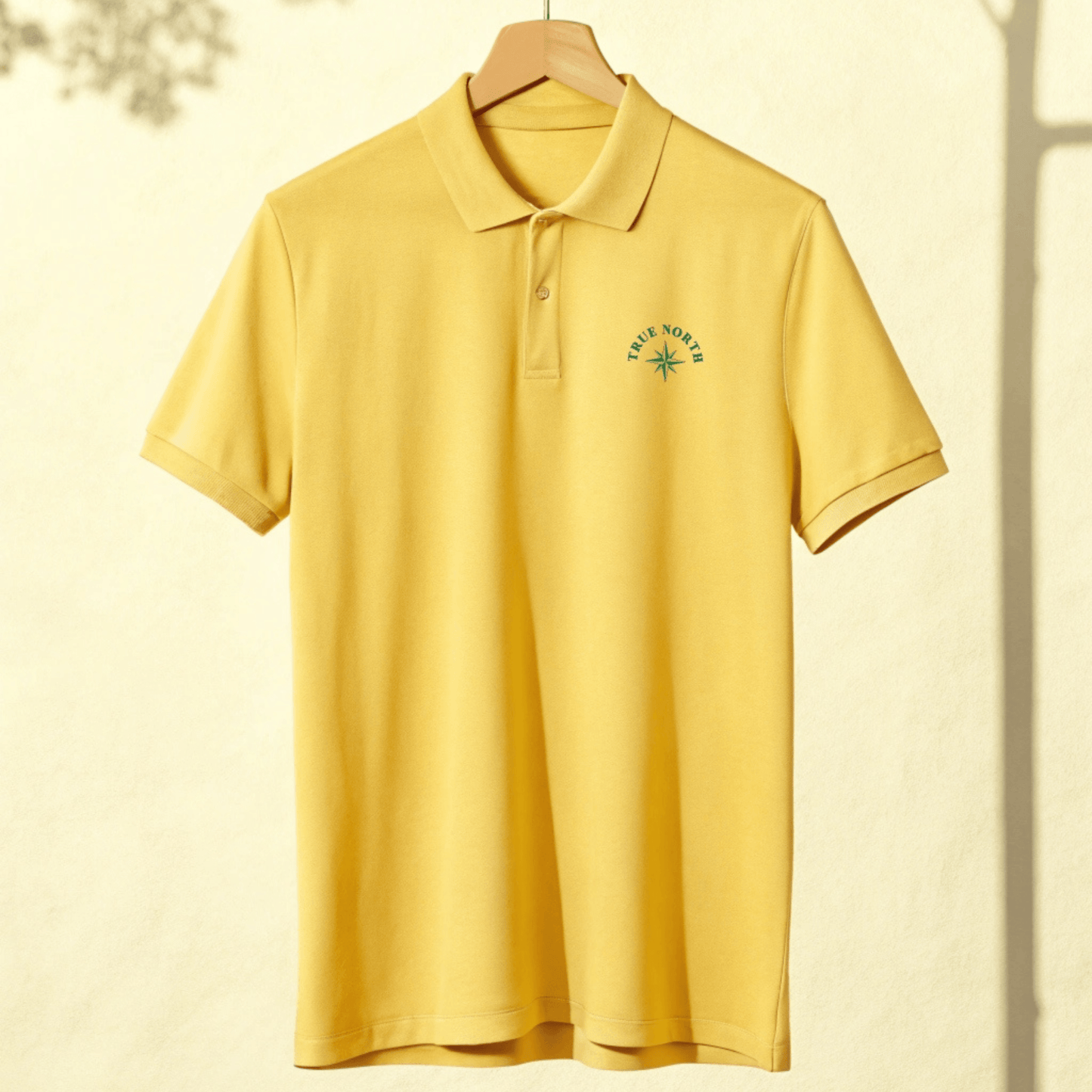 True North Embroidered Cotton Polo T-Shirt – Yellow