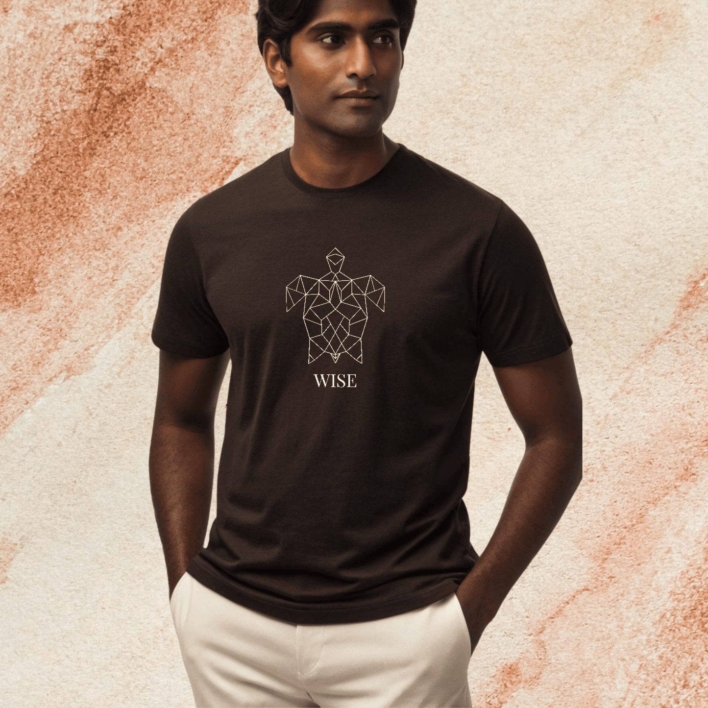 Wise Cotton T-Shirt – Minimalist Turtle Graphic Tee