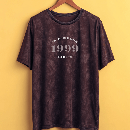 1999 Acid Wash Oversized T-Shirt – Y2K Graphic Cotton Tee