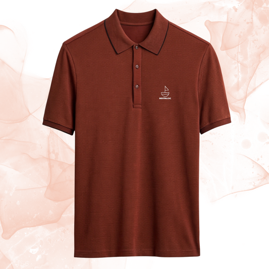 Nostalgic Polo T-Shirt – Men’s Polo with Boat Embroidery