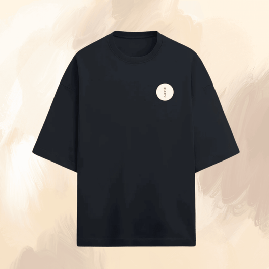 Blue Samurai Oversized T-Shirt – Anime Streetwear Dual Print Tee