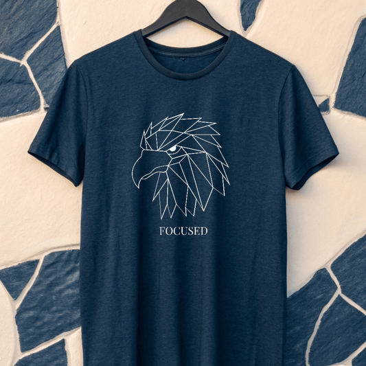 Focused Cotton T-Shirt – Bold Eagle Print