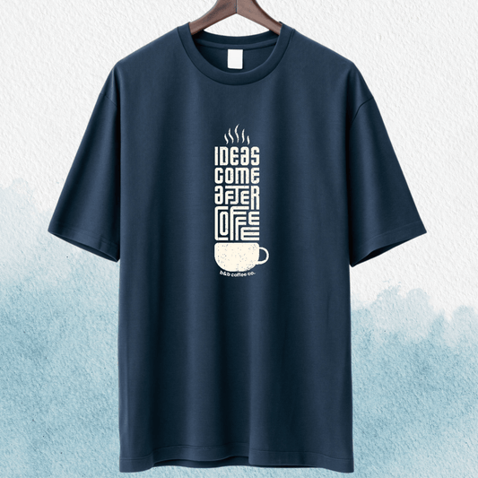 Ideas After Coffee – Oversized 100% Cotton T-Shirt