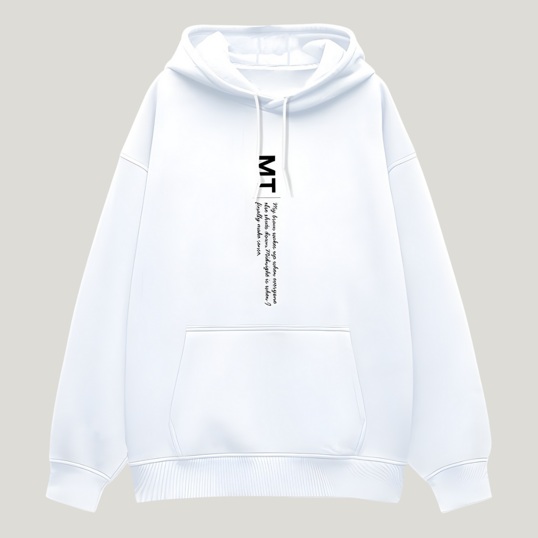 Midnight Thinker Oversized Hoodie – Heavyweight Unisex