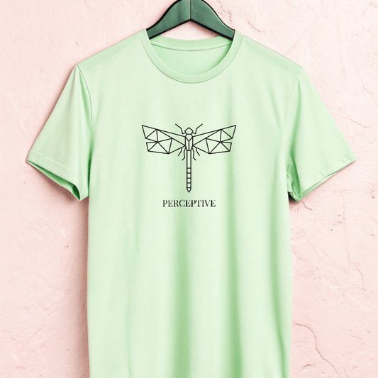 Perceptive Cotton T-Shirt – Minimal Dragonfly Print