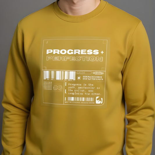 Progress Over Perfection – Growth Mindset Sweatshirt | Hustler Edition