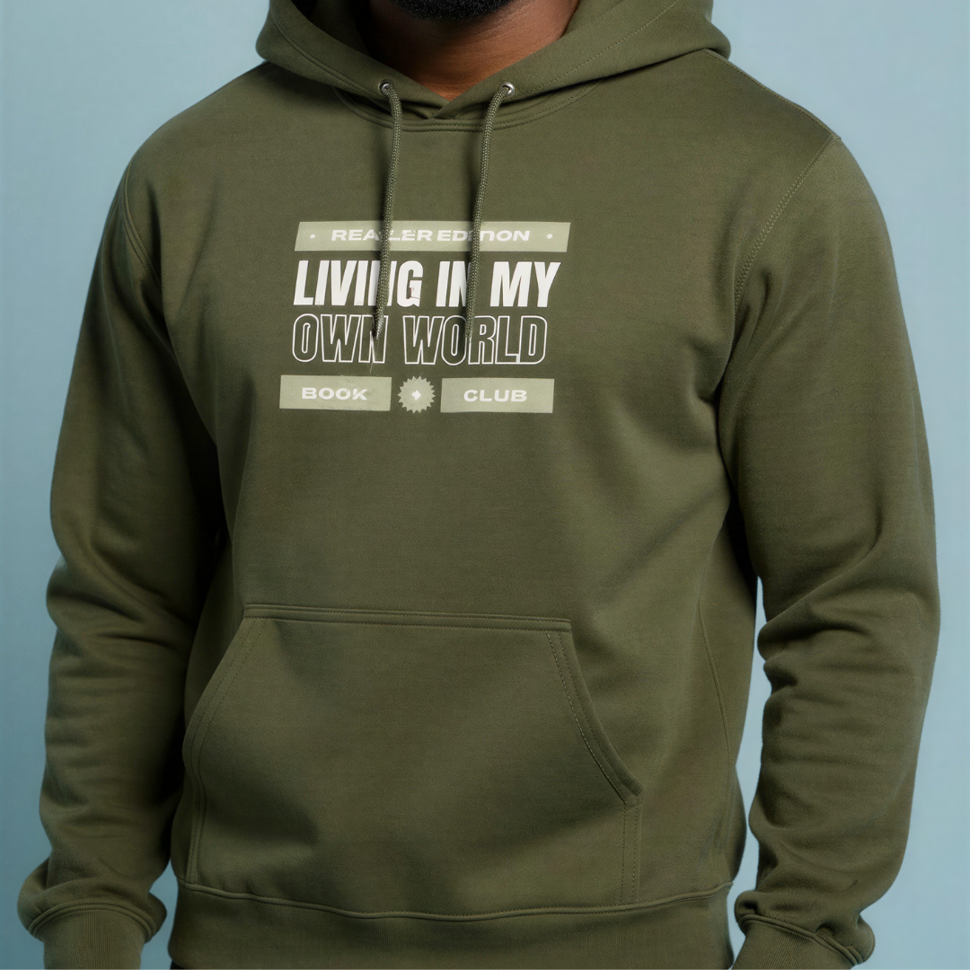 Reader Edition Hoodie – Living In My Own World | Book Lover