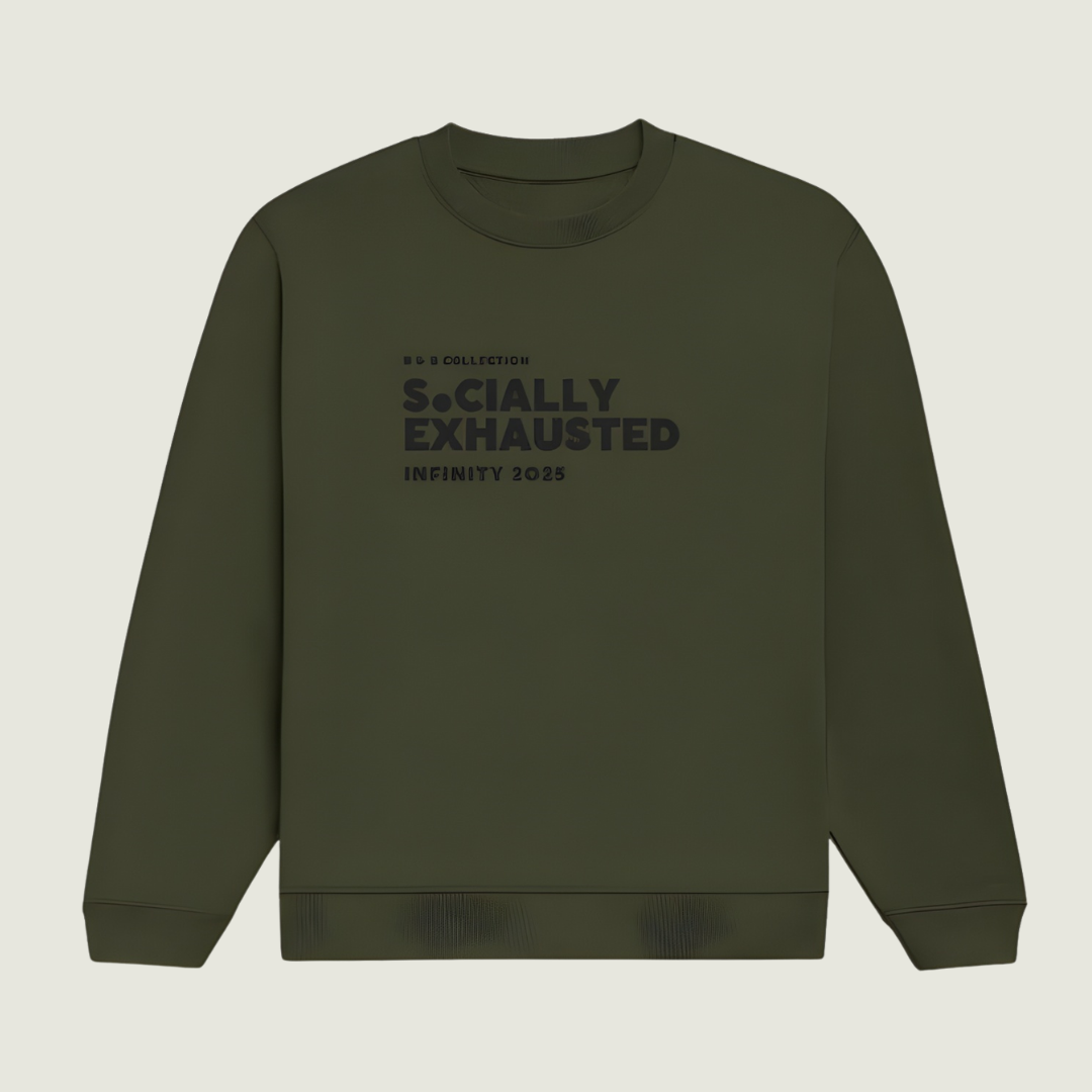 Socially Exhausted Sweatshirt – Introvert Edition