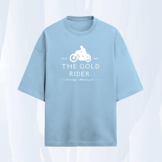 The Gold Rider Oversized T-Shirt – Terry Cotton Graphic Tee