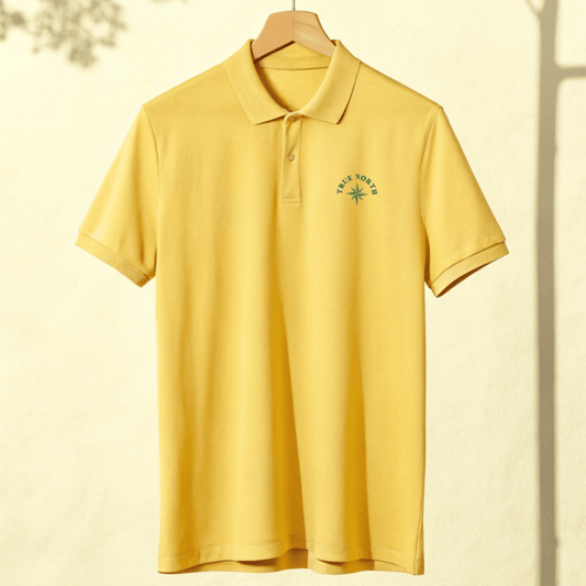 True North Embroidered Cotton Polo T-Shirt – Yellow